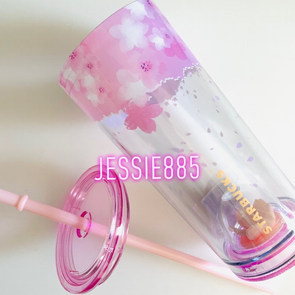 COPY - Pink sakura tumbler falling petals - Picture 4 of 5